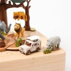 Wooden Safari Music Box -Odin Parker 200c0x