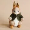 Hansa Bunny With Green Jacket Stuffed Animal