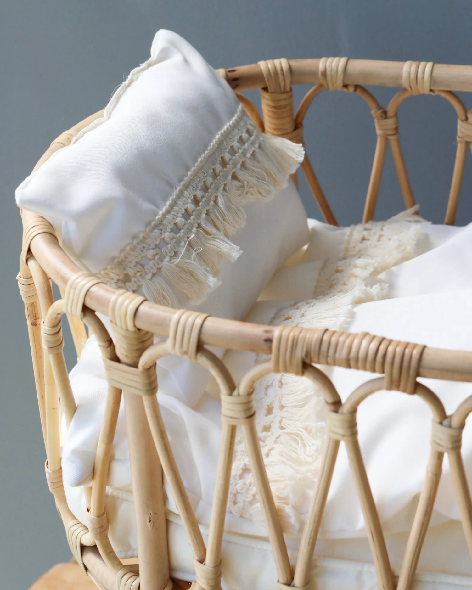 Poppie Rattan Doll Crib + Duvet Set 4 Poppie Rattan Doll Crib + Duvet Set - Image 2