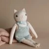 Polka Dot Club Cat In Hand Knit Overalls -Odin Parker 2J2A2967 2