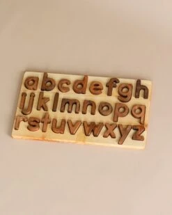 Lowercase Walnut Alphabet Puzzle