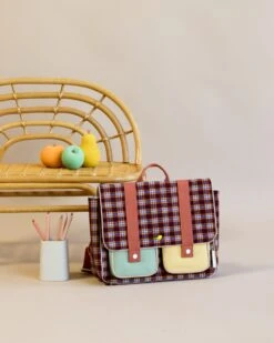 Sticky Lemon School Bag | Adventure Collection | Tartan Stormy Purple