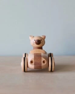 Wooden Animal Pull-Back Car -Odin Parker 2J2A5864