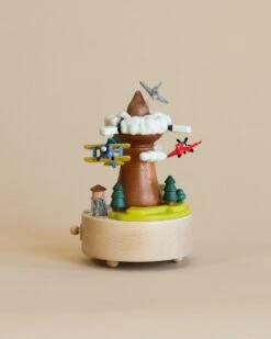 Wooden Airplane Music Box