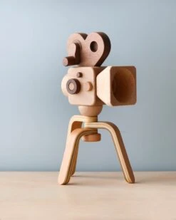 Father’s Factory | Wooden Toy Camera With Tripod