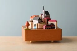 Wooden Train Music Box - European Town -Odin Parker 2J2A8666