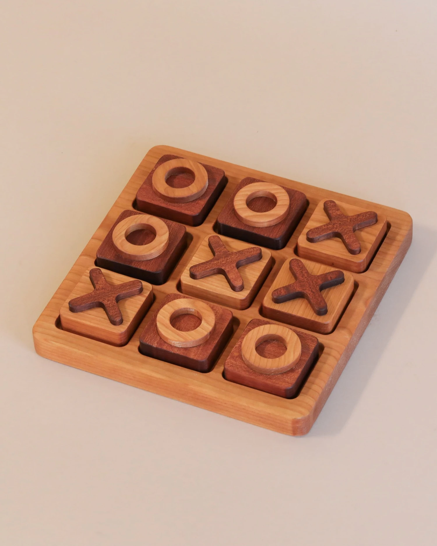 Wooden Tic-Tac-Toe Game - Made In USA 3 Wooden Tic-Tac-Toe Game - Made In USA