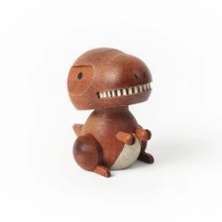 Wooden T-Rex Bobblehead -Odin Parker Dino1