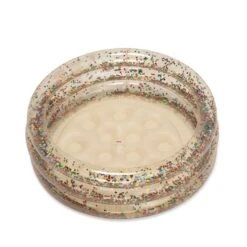 Konges Sløjd Inflatable Mini Pool - Transparent Confetti Hearts -Odin Parker MINI POOL TRANSPARENT Pools KS5117 CREME jpg