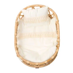 Poppie Rattan Doll Crib + Duvet Set 10 Poppie Rattan Doll Crib + Duvet Set -Odin Parker POPPIETOYSWhiteCribBedding