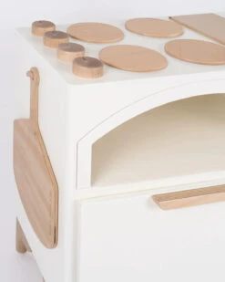 Milton & Goose Play Kitchen With Pizza Oven - Made In USA -Odin Parker milton and goose luca play kitchen close up 2048x jpg