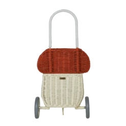 Olli Ella Rattan Mushroom Luggy - Red -Odin Parker mushroom luggy red rattan 2 2000x png