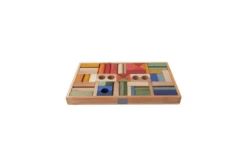 Wooden Rainbow Blocks In Tray - 54 Pcs -Odin Parker rainbow blocks 54pcs in tray jpg