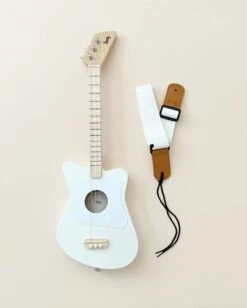 Kids Wooden Guitar With Strap -Odin Parker uHnd2XJM